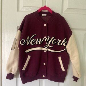 EUC Zara Girls Varsity Bomber Jacket SZ 8-9 ** Quick Ship
